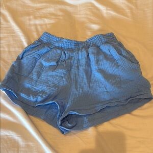 Surf Style Blue Athletic Shorts Lightweight Relaxed Fit